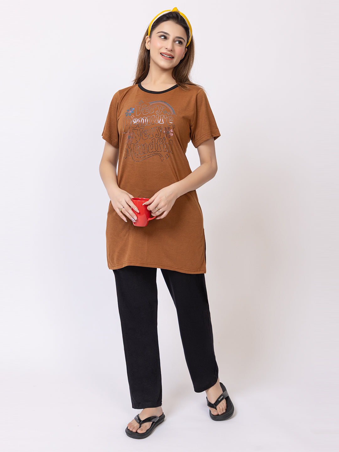 Brown Women Night Suit