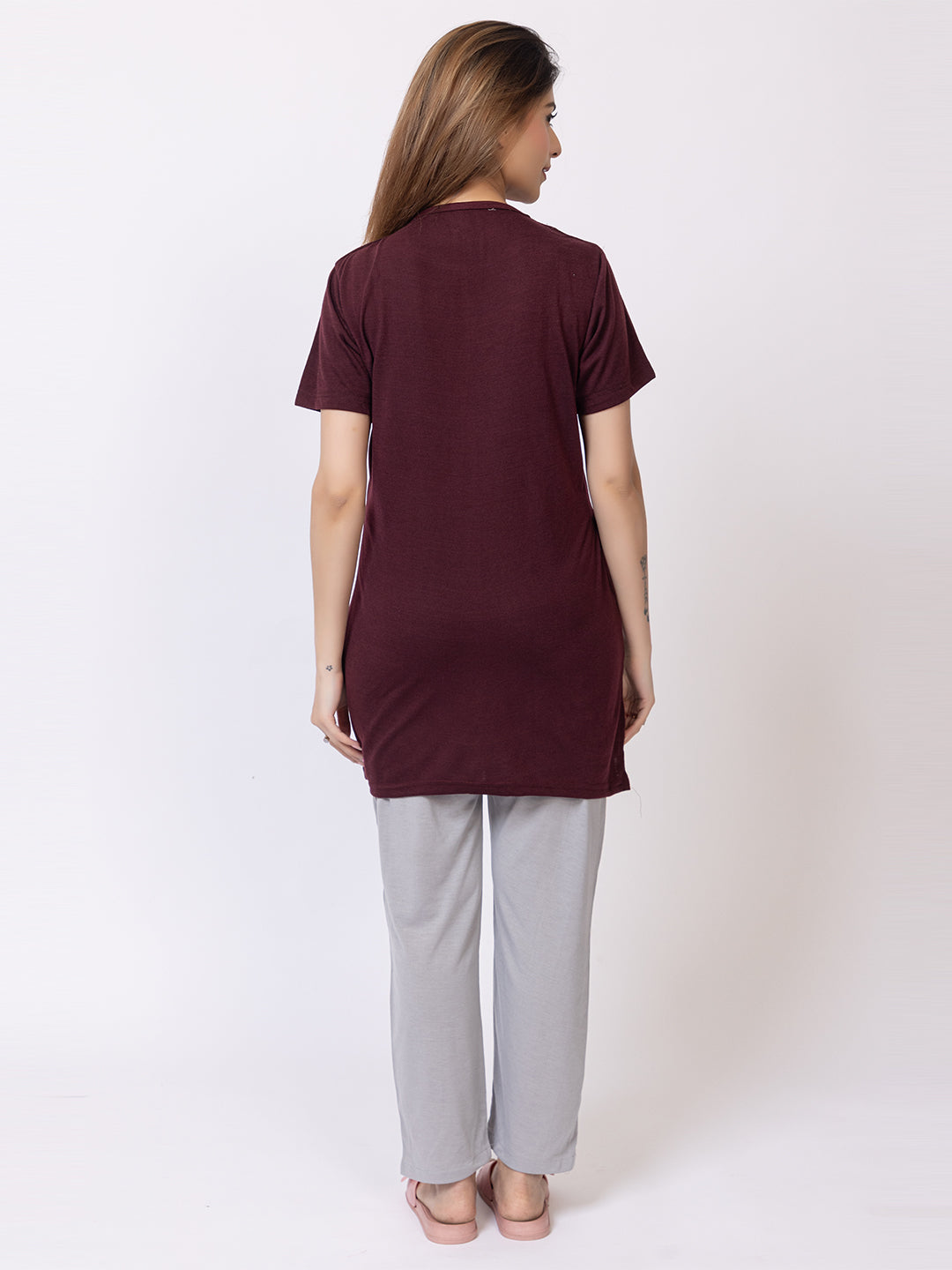 Wine Women Night Suit