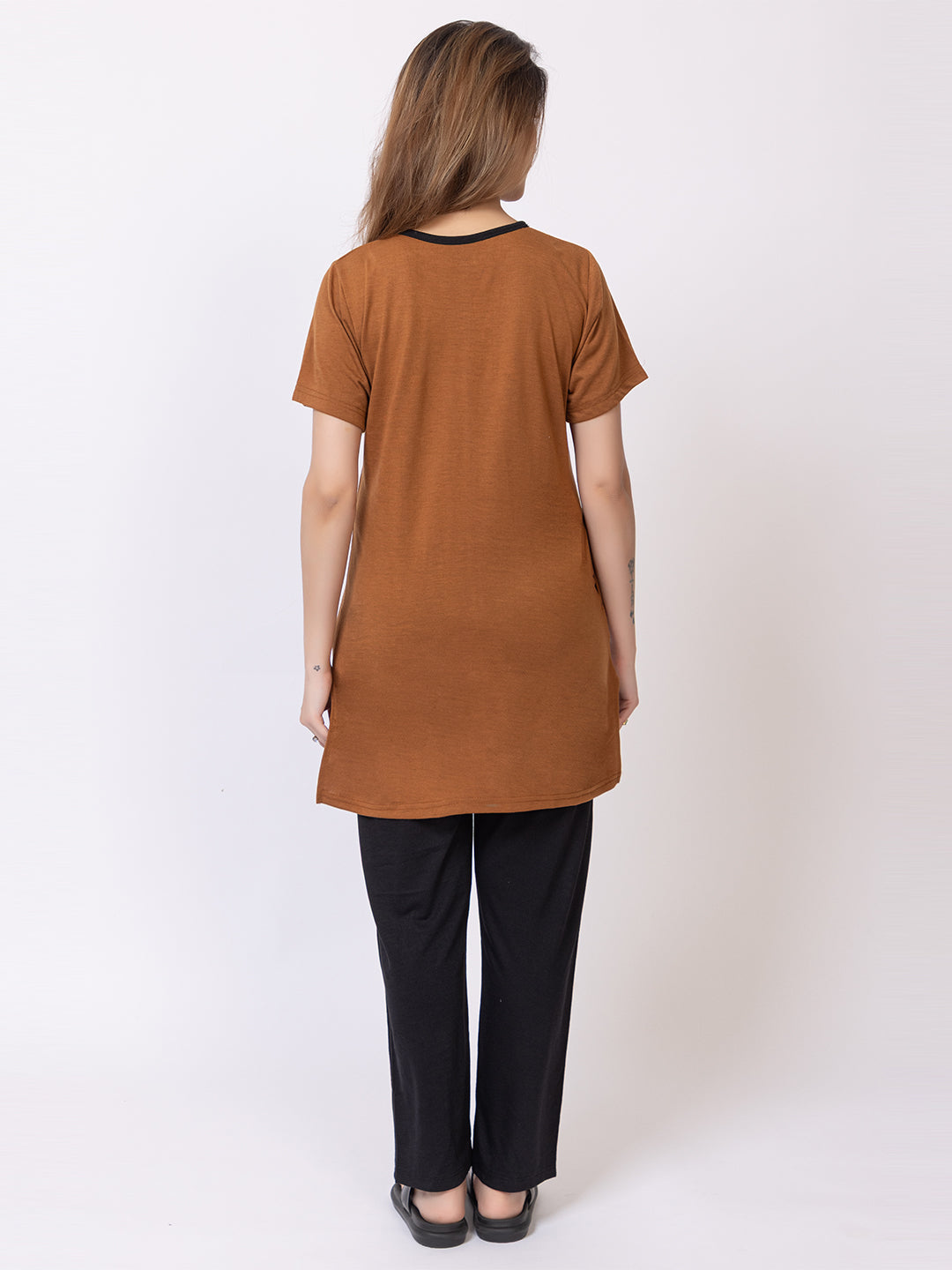 Brown Women Night Suit